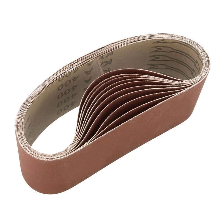 ABNBelt Sand Paper Aluminum Oxide Sanding Belts 3x18 Inch 400 Grit 10-Pack ABNBelt Sand Paper Aluminum Oxide Sanding Belts 3x18 Inch 400 Grit 10-Pack